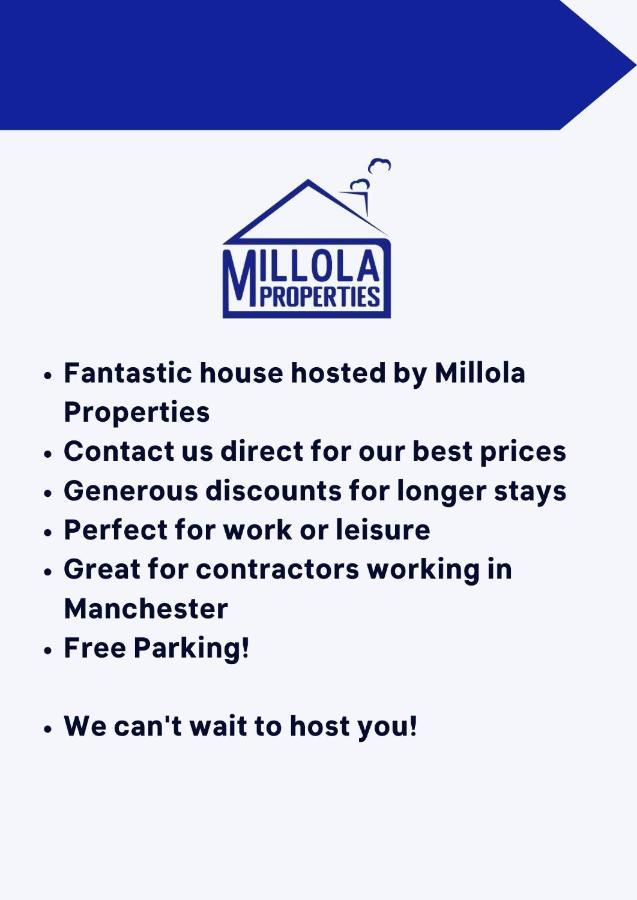 Вилла 1 Mile To Etihad Stadium & Coop Arena, Free Parking, 7 Ppl Манчестер Экстерьер фото